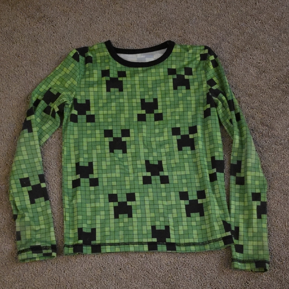 Minecraft ClimateRight CuddlDuds Long Sleeve Shirt Youth Size Medium